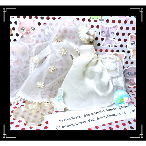 Hasbro, Takara Other - Petite Blythe Something Blue Original Stock Outfit Wedding Dress for 4" Doll